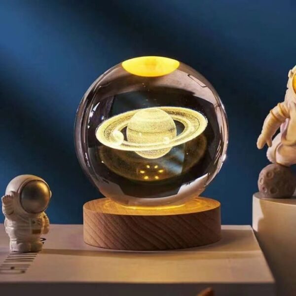 Saturn Crystal Ball Night Light – Mesmerizing Home Decor & Gift