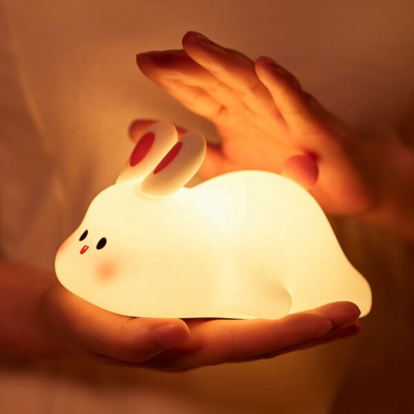 Adorable Bunny Night Light – Soft Silicone LED Lamp