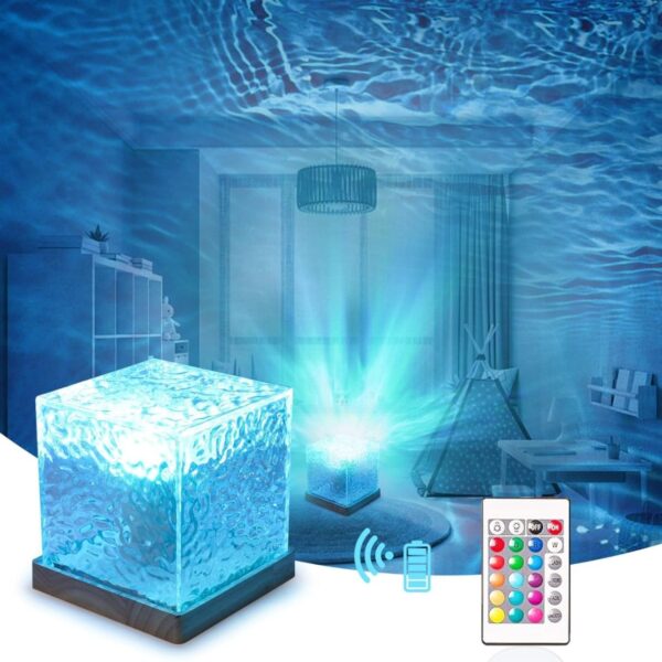 7Seas Square Crystal Water Ripple LED Projector Lamp