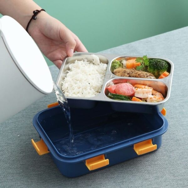 Stainless Steel Bento Lunch Box with Leak-Proof Lid